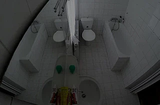 Young sweetie gets naked in the shower without knowing about a hidden cam