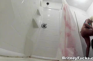 Gorgeous chick with a nice figure has a shower and gets caught on a hidden cam