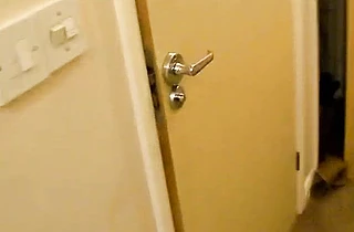 Dude next door watches his pretty neighbour girl with a hot body in the shower