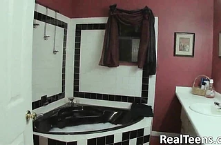 Redhead bitch fingers her pussy in the shower until she moans and cums
